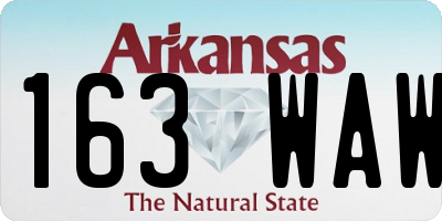 AR license plate 163WAW