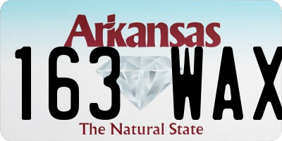 AR license plate 163WAX