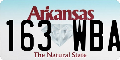 AR license plate 163WBA