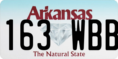 AR license plate 163WBB