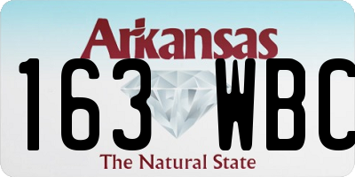 AR license plate 163WBC