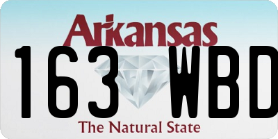 AR license plate 163WBD