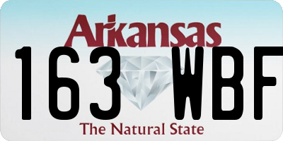 AR license plate 163WBF