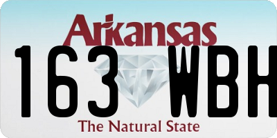 AR license plate 163WBH