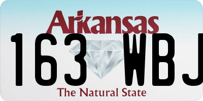 AR license plate 163WBJ