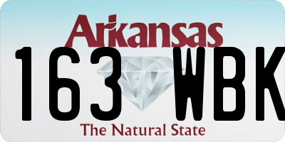 AR license plate 163WBK
