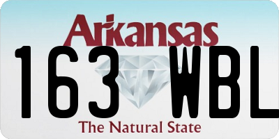 AR license plate 163WBL