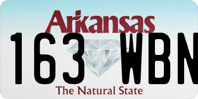 AR license plate 163WBN