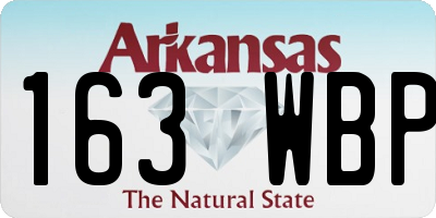 AR license plate 163WBP