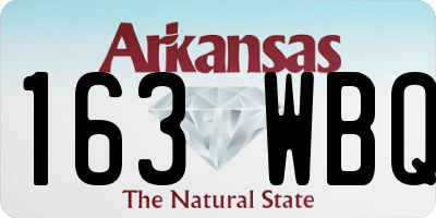 AR license plate 163WBQ