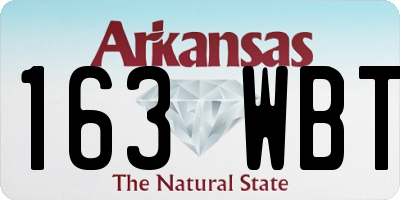 AR license plate 163WBT