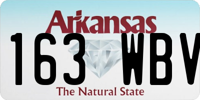 AR license plate 163WBV