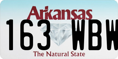 AR license plate 163WBW