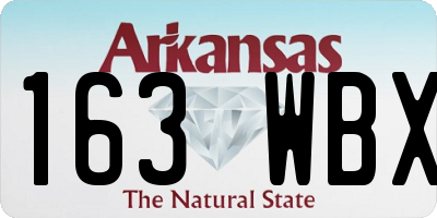 AR license plate 163WBX