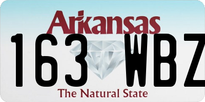 AR license plate 163WBZ