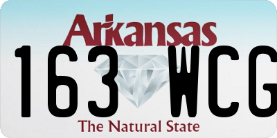 AR license plate 163WCG