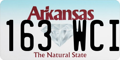 AR license plate 163WCI