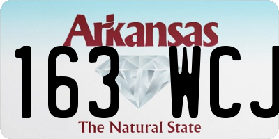 AR license plate 163WCJ