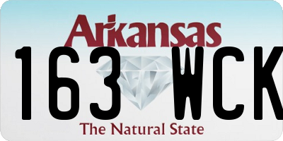 AR license plate 163WCK