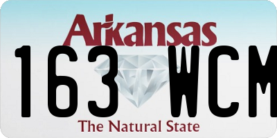 AR license plate 163WCM
