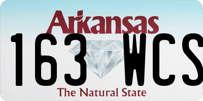 AR license plate 163WCS