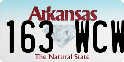 AR license plate 163WCW