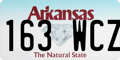AR license plate 163WCZ