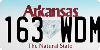 AR license plate 163WDM