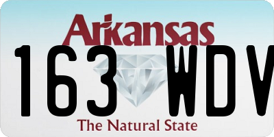 AR license plate 163WDV
