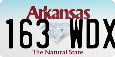 AR license plate 163WDX