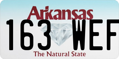 AR license plate 163WEF