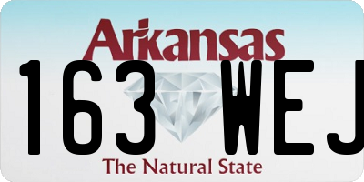 AR license plate 163WEJ