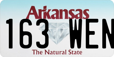 AR license plate 163WEN