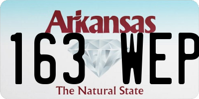 AR license plate 163WEP