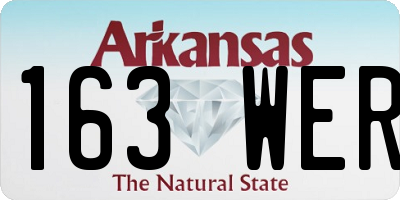AR license plate 163WER