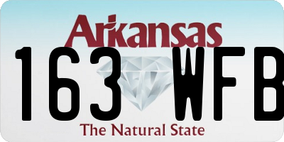 AR license plate 163WFB