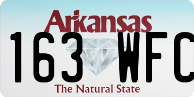 AR license plate 163WFC