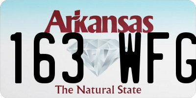 AR license plate 163WFG