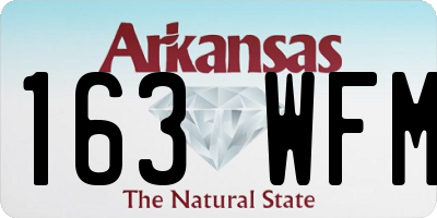 AR license plate 163WFM