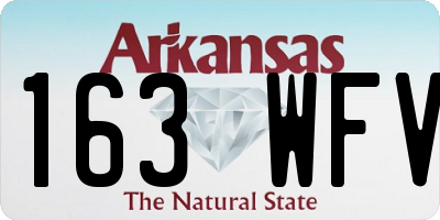 AR license plate 163WFV