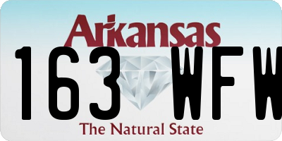 AR license plate 163WFW