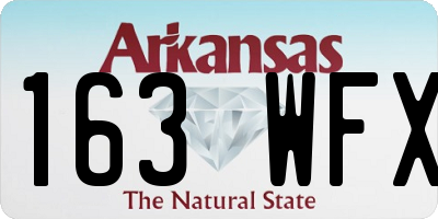 AR license plate 163WFX