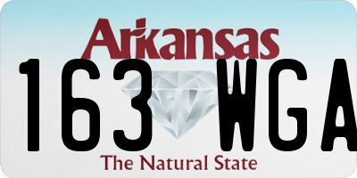 AR license plate 163WGA