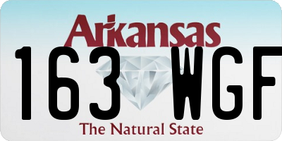 AR license plate 163WGF