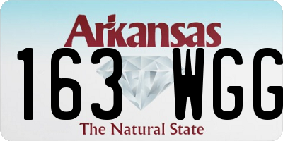 AR license plate 163WGG