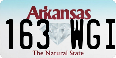 AR license plate 163WGI