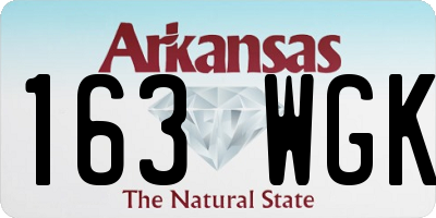 AR license plate 163WGK
