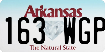 AR license plate 163WGP