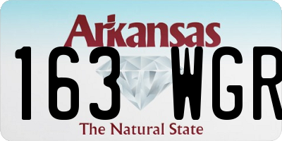 AR license plate 163WGR