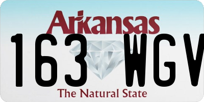 AR license plate 163WGV
